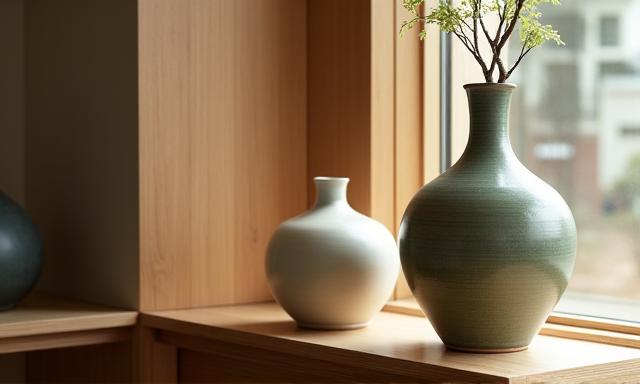 住宅インテリアのアクセントとなる手作り陶器