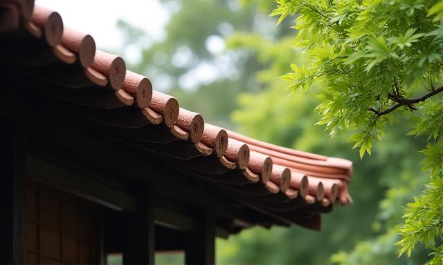 伝統的な日本家屋の瓦屋根
